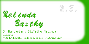 melinda basthy business card